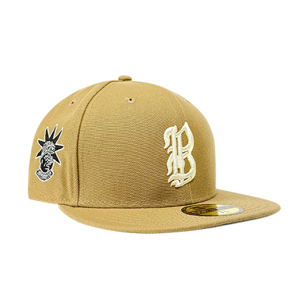 NEW ERA X BANE CAPITAL OLD ENGLISH B LOGO HAT -  TAN / IVORY