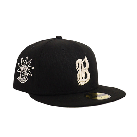 NEW ERA X BANE CAPITAL OLD ENGLISH B LOGO HAT - BLACK / IVORY
