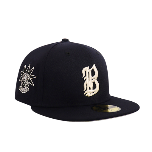 NEW ERA X BANE CAPITAL OLD ENGLISH B LOGO HAT - NAVY / IVORY